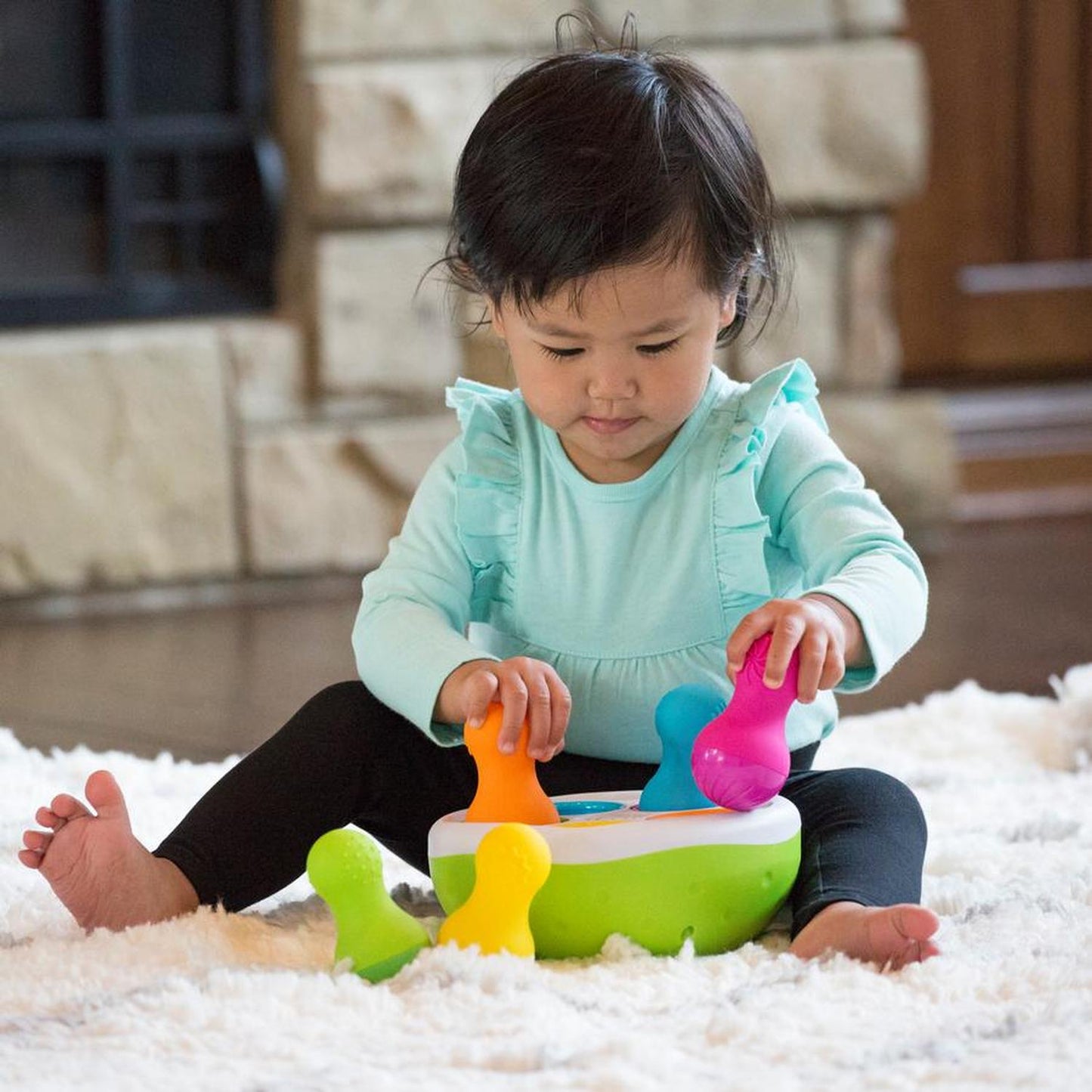 Spinny Pins - Base Con Pines Giratorios con texturas y sonidos